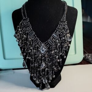 Cookie Lee Elegant Silver Cascade Necklace